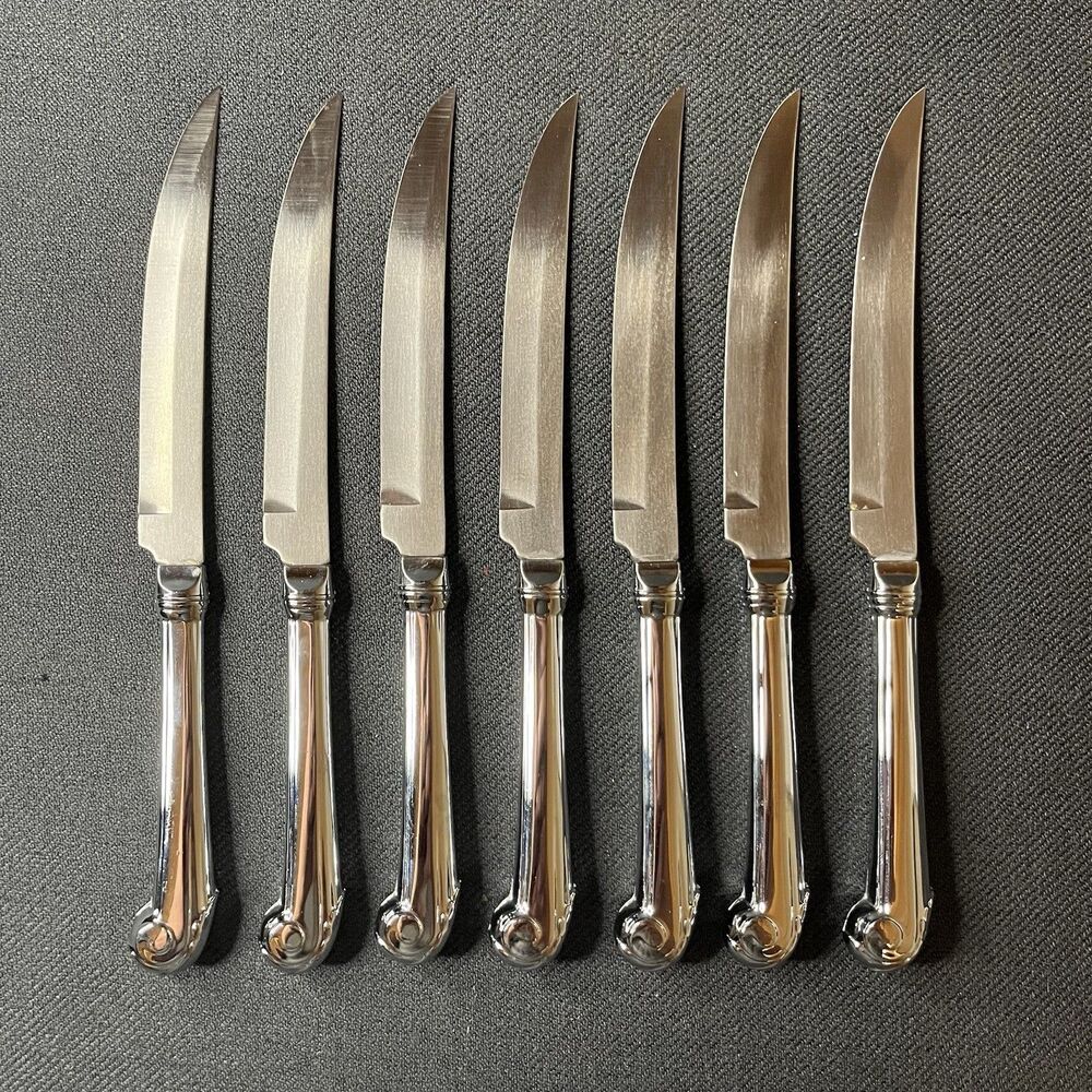 Vintage Carvel Hall George Washington Stainless Steak Knives Set of 7